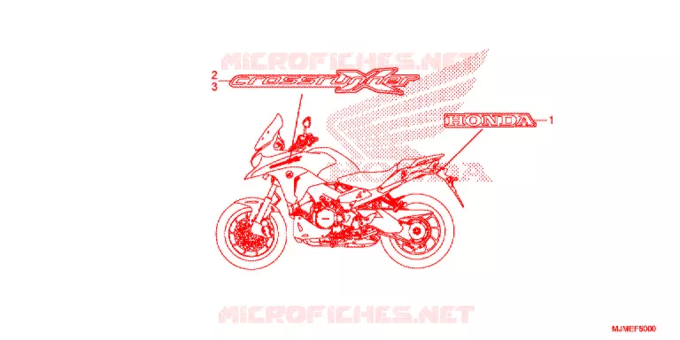 STICKERS Honda MOTO 800 CROSSRUNNER 2017  VFR800XF