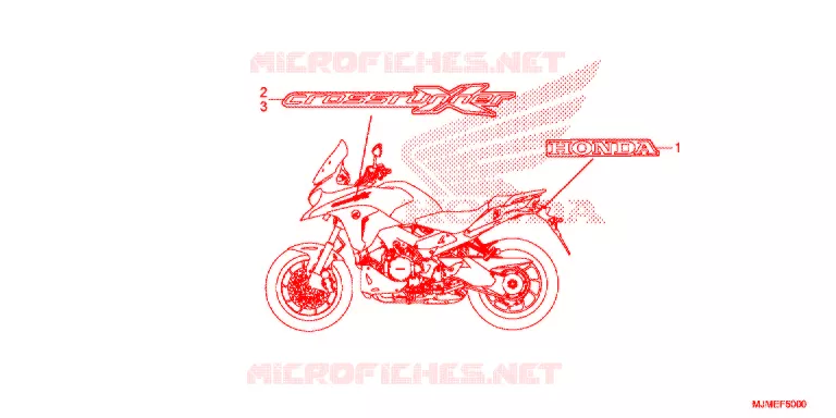 STICKERS Honda MOTO 800 CROSSRUNNER 2015  VFR800XF