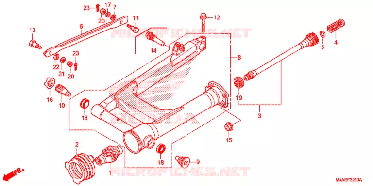 SWING ARM (VT750CS/C2B/C2S/C) Honda MOTO 750 SHADOW 2015  VT750CSF