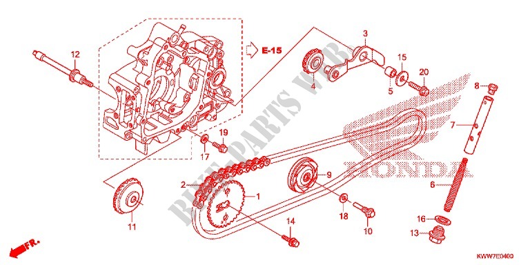 CAM CHAIN   TENSIONER for Honda WAVE 110 front brake disk 2012