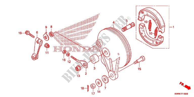 REAR BRAKE PANEL   SHOES for Honda WAVE 110 front brake disk 2012