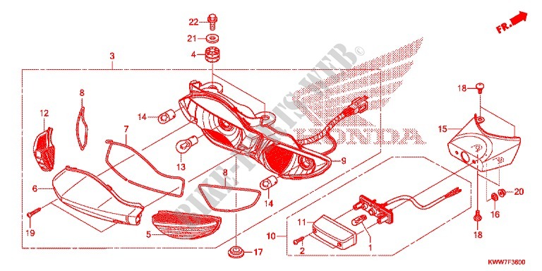 TAILLIGHTS for Honda WAVE 110 front brake disk 2012