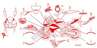 STICKERS (8) for Honda CBR 600 RR 2009