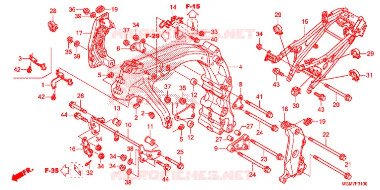 FRAME Honda MOTO 600 HORNET 2013  CB600FAD