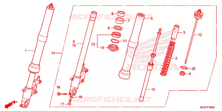FRONT FORK Honda MOTO 600 HORNET 2013  CB600FAD