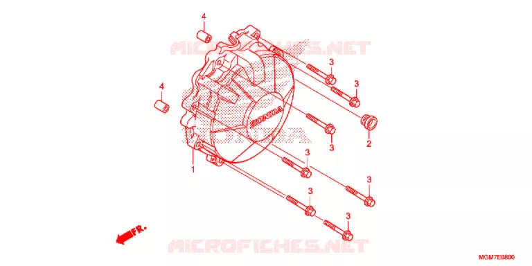 ALTERNATOR COVER Honda MOTO 600 HORNET 2013  CB600FAD