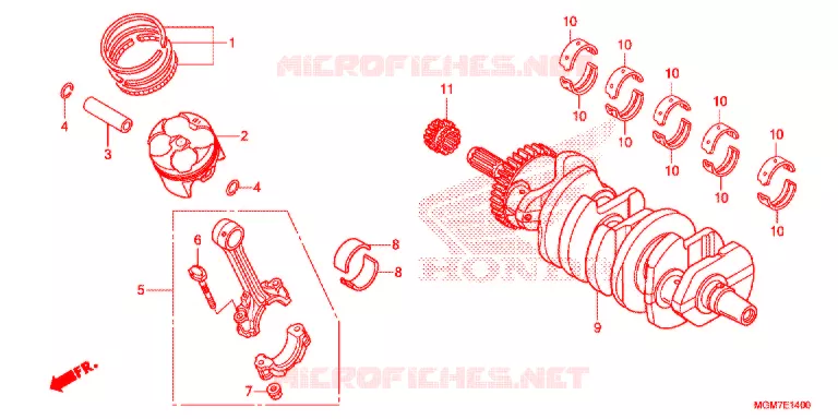 CRANKSHAFT Honda MOTO 600 HORNET 2013  CB600FAD