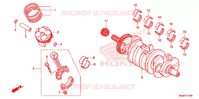 CRANKSHAFT Honda MOTO 600 HORNET 2013  CB600FAD