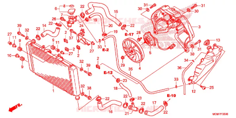 RADIATOR Honda MOTO 600 HORNET 2013  CB600FAD