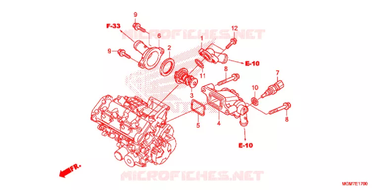 THERMOSTAT Honda MOTO 600 HORNET 2013  CB600FAD