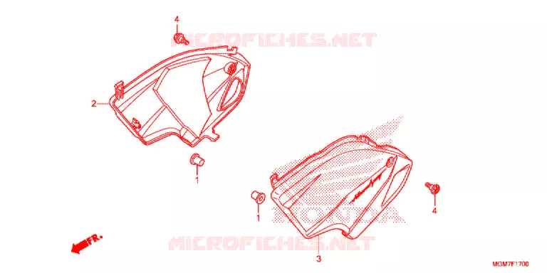 SIDE COVERS Honda MOTO 600 HORNET 2013  CB600FAD