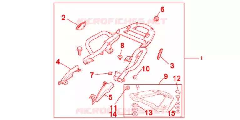 LUGGAGE RACK Honda MOTO 800 CROSSRUNNER 2012  VFR800XC