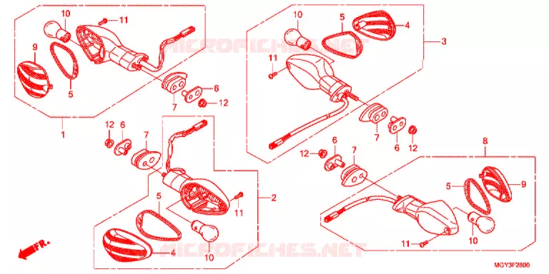 INDICATOR (2) Honda MOTO 800 CROSSRUNNER 2012  VFR800XC