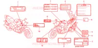 CAUTION LABEL (1) for Honda CB 500 2000