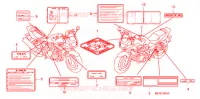 CAUTION LABEL  for Honda CB 1300 ABS FAIRING 2007