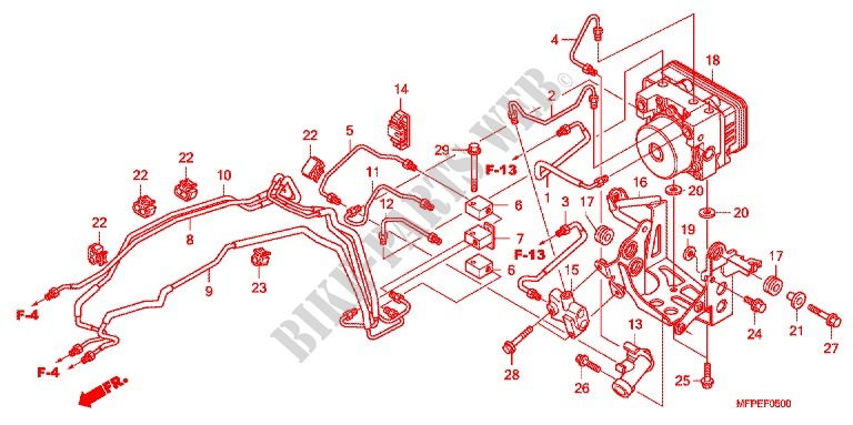 FRONT BRAKE MASTER CYLINDER   ABS MODULATOR for Honda CB 1300 SUPER FOUR ABS 2010