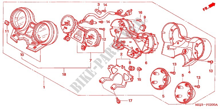 METER (CB1300/A/F/F1) for Honda CB 1300 ABS 2007