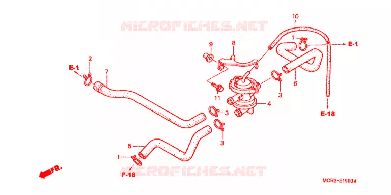 AIR INJECTION CONTROL VALVE Honda MOTO 750 VT 2002  VT750DC2