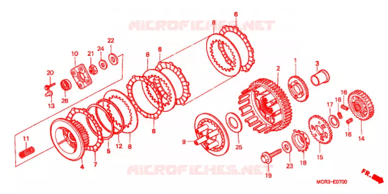 CLUTCH Honda MOTO 750 VT 2002  VT750DC2