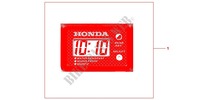 MINI CLOCK: 3,5 X 2,3 X 1 CM for Honda CBR 125 BLACK 2009