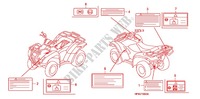 CAUTION LABEL (1) for Honda FOURTRAX 420 RANCHER 4X4 Manual Shift CAMO 2010