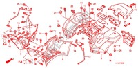 REAR FENDER for Honda FOURTRAX 420 RANCHER 4X4 Manual Shift RED 2010