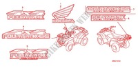 STICKERS (2) for Honda FOURTRAX 420 RANCHER 4X4 Manual Shift RED 2010