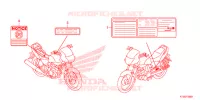 CAUTION LABEL (1) for Honda CBF 125 2012
