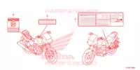 CAUTION LABEL (1) for Honda CBF 125 2012