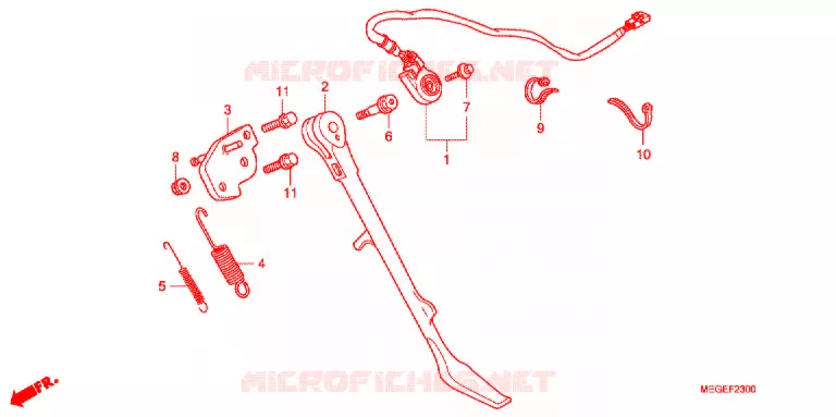 SIDE STAND Honda MOTO 750 SHADOW 2012  VT750CSA