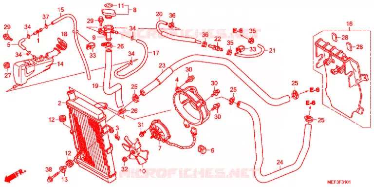RADIATOR (FJS400D9/FJS400A) Honda SCOOTER 400 SILVERWING 2009  FJS400A9