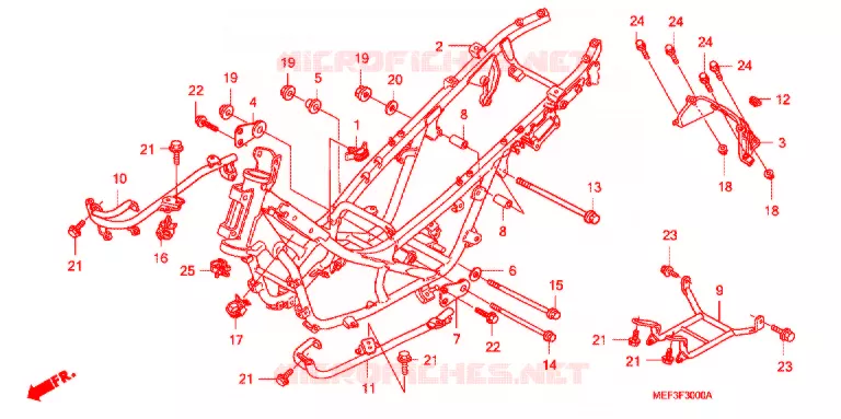 FRAME Honda SCOOTER 400 SILVERWING 2012  FJS400A9