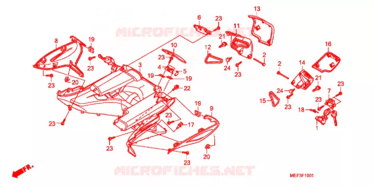LEG SHIELD (FJS400D9/FJS400A) Honda SCOOTER 400 SILVERWING 2010  FJS400A9