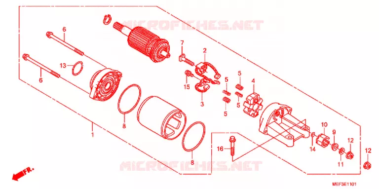STARTER MOTOR (FJS400D9/FJS400A) Honda SCOOTER 400 SILVERWING 2015  FJS400A9