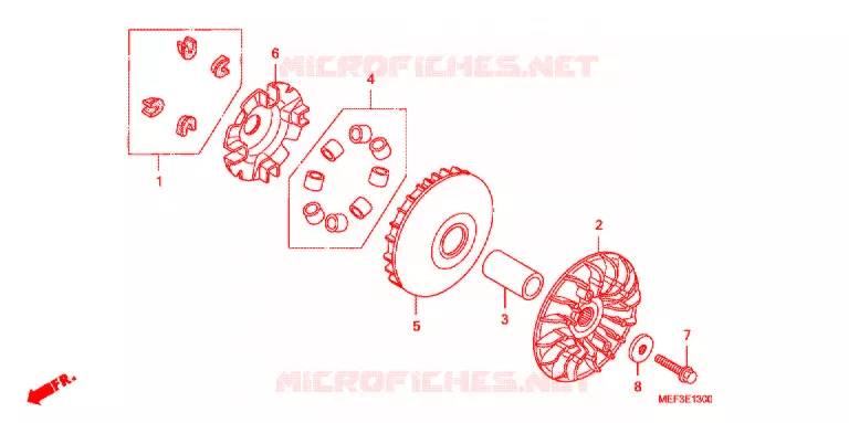 VARIATOR - KICK STARTER SPINDLE Honda SCOOTER 400 SILVERWING 2014  FJS400A9
