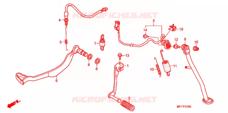 PEDAL - SIDE STAND Honda MOTO 700 TRANSALP 2011  XL700VAB