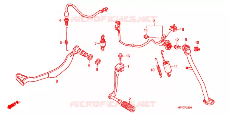 PEDAL - SIDE STAND Honda MOTO 700 TRANSALP 2011  XL700VAB