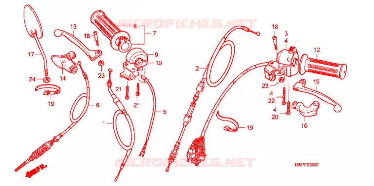 LEVER - SWITCH - CABLE (1) Honda MOTO 50 MONKEY 1995  Z50JS_M