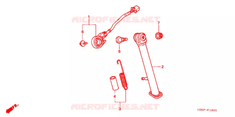 MAIN STAND - BRAKE PEDAL Honda MOTO 50 MONKEY 1995  Z50JS_M
