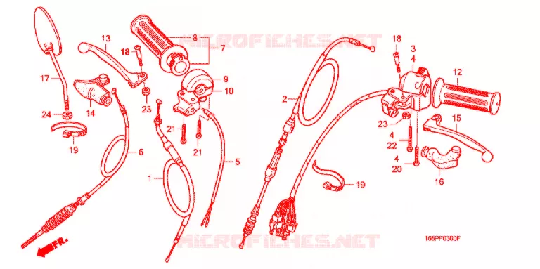 LEVER - SWITCH - CABLE (1) Honda MOTO 50 MONKEY 2003  Z50J3_MSP