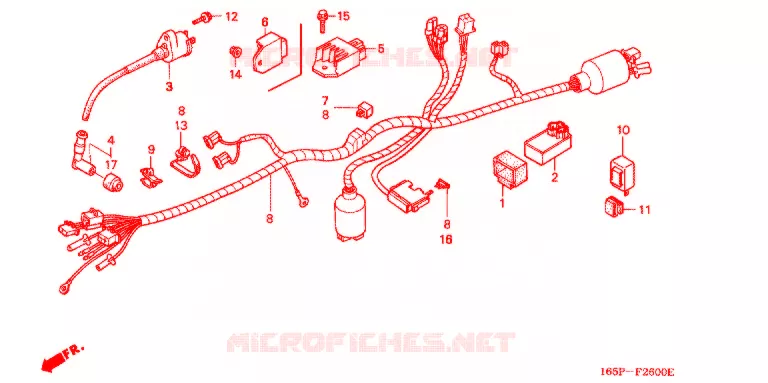 WIRE HARNESS/BATTERY Honda MOTO 50 MONKEY 2003  Z50J3_MSP