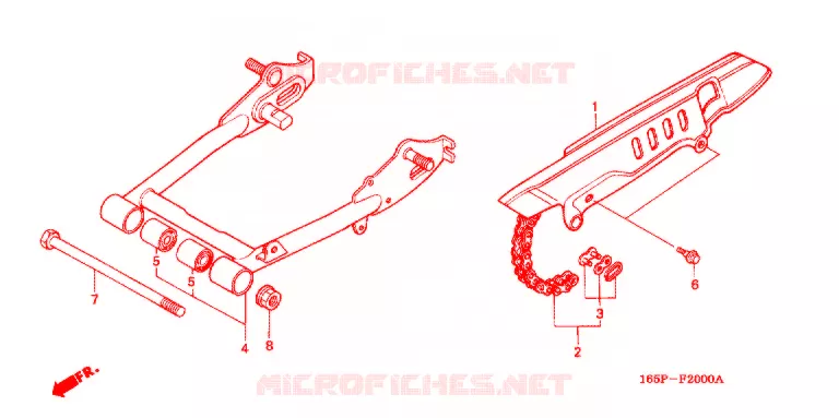 SWINGARM - CHAIN CASE Honda MOTO 50 MONKEY 2003  Z50J3_M