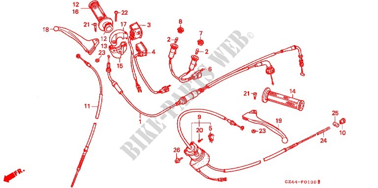 LEVER   SWITCH   CABLE for Honda CUB EZ 90 1991