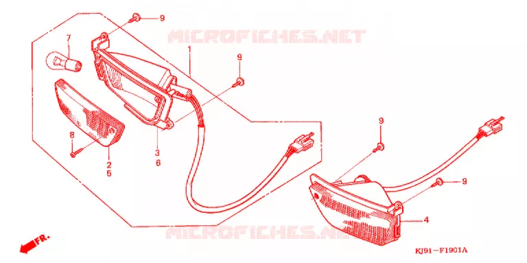 FRONT INDICATOR (CH125H/N/P/R) Honda SCOOTER 125 SPACY 1993  CH125P