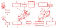CAUTION LABEL (1) for Honda 250 FREEWAY 1997