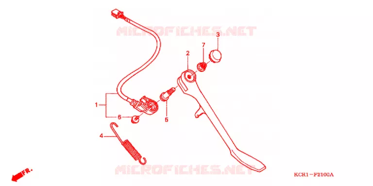 SIDE STAND Honda MOTO 250 MAGNA 1998  VT250CV_II