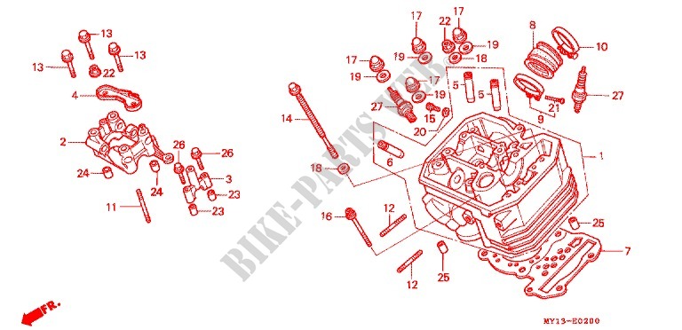 FRONT CYLINDER HEAD for Honda AFRICA TWIN 750 1997