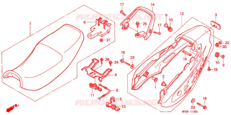 SINGLE SEAT (2) Honda MOTO 500 CB 2000  CB500SY