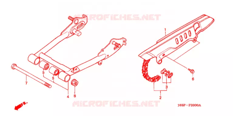 SWINGARM - CHAIN CASE Honda MOTO 50 MONKEY 2001  Z50J1_M