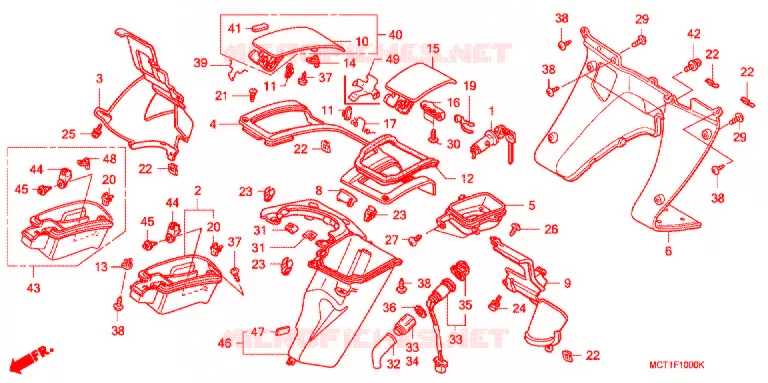 LEG SHIELD (FJS4002 FJS6001/2) Honda SCOOTER 600 SILVERWING 2002  FJS6002